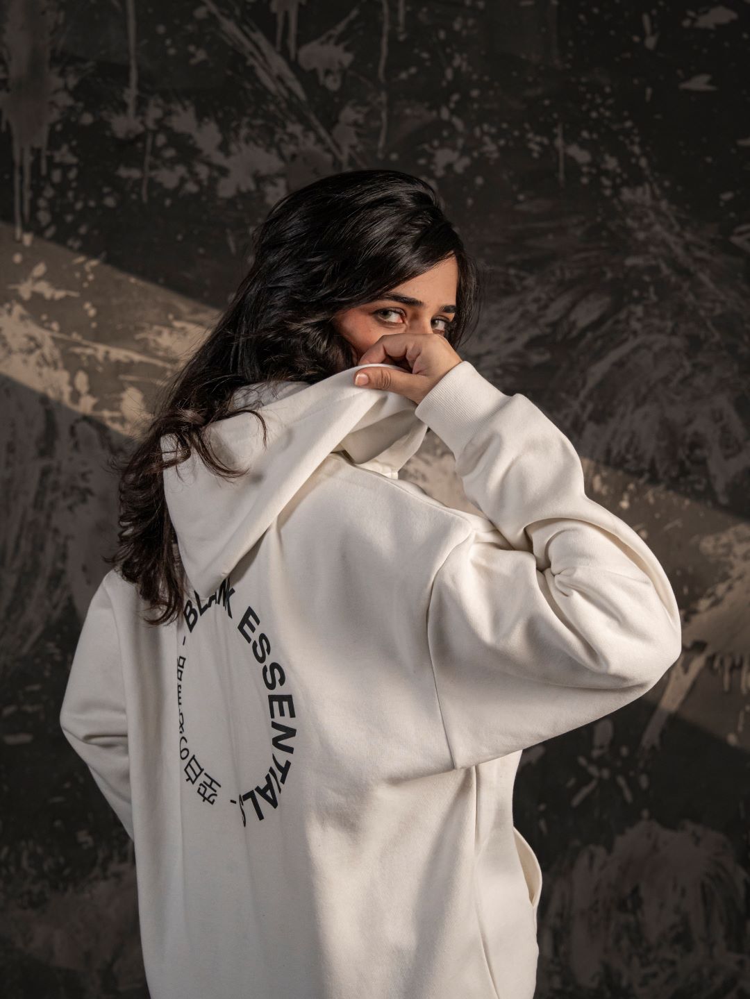 Blank Essentials Zip Hoodie – White (Unisex)