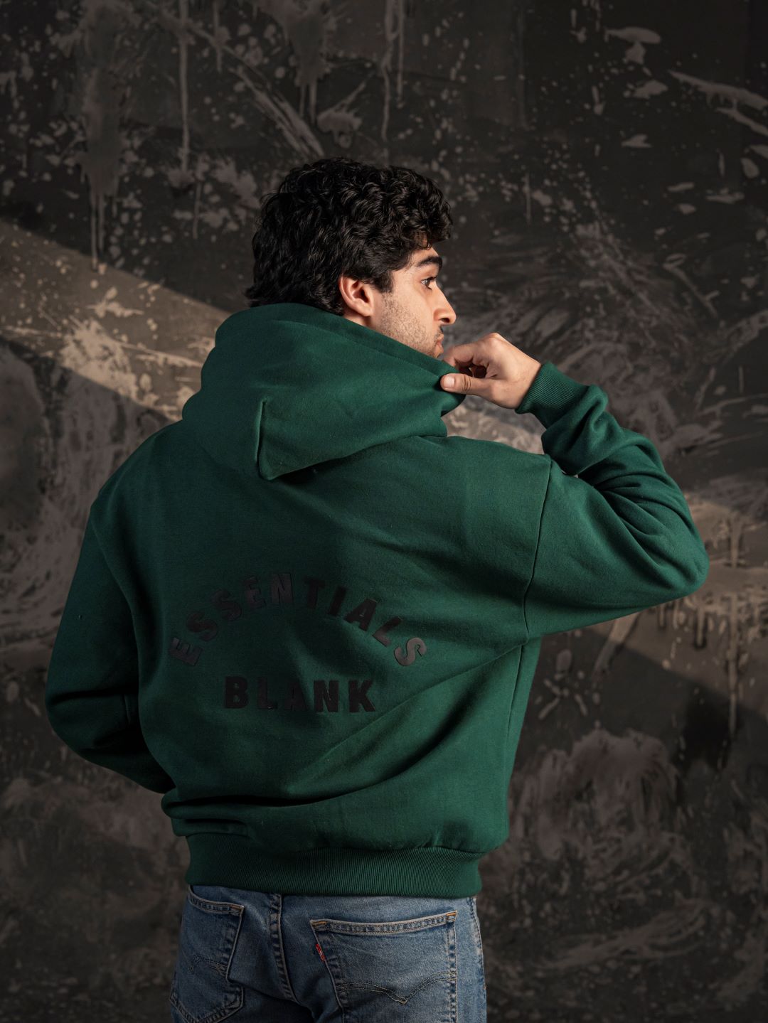 Xculture Blank Essential Hoodie Forest Green