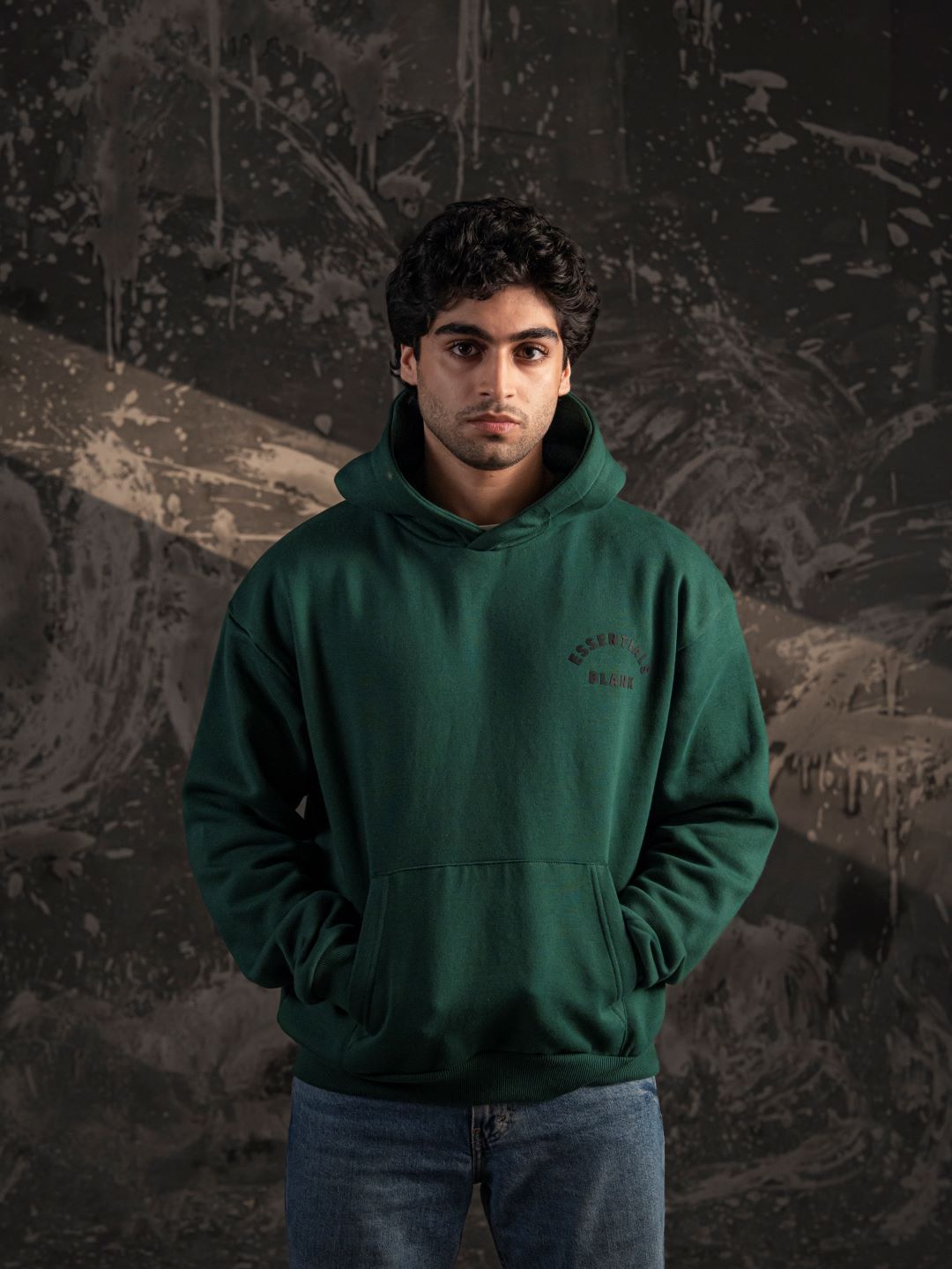 Xculture Blank Essential Hoodie Forest Green