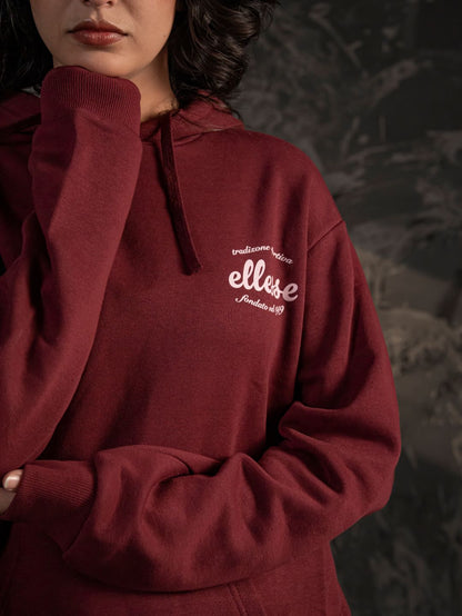 Ellesse Club Hoodie – Maroon (Women’s Edition)