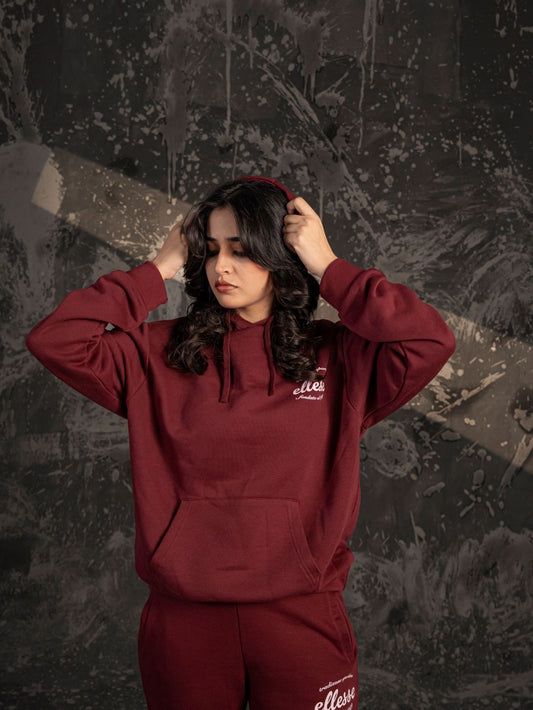 Ellesse Club Hoodie – Maroon (Women’s Edition)