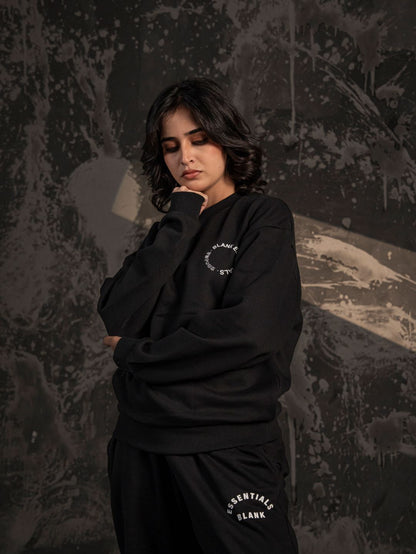 Blank Essential Crewneck – Black