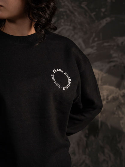 Blank Essential Crewneck – Black