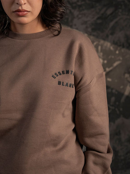 Blank Essentials Crewneck – Mocha Brown (Unisex Fit)