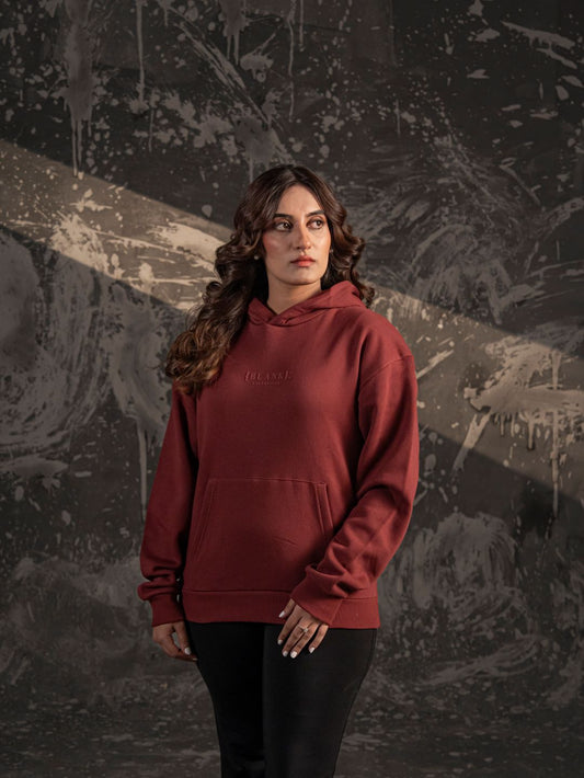 Blank Essentials Hoodie – Maroon (Unisex)