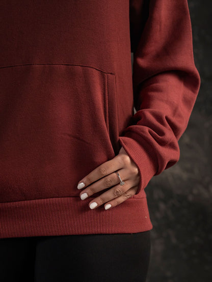 Blank Essentials Hoodie – Maroon (Unisex)