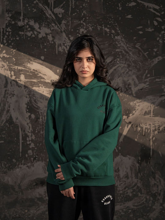 Blank Essentials Hoodie – Forest Green (Unisex Fit)