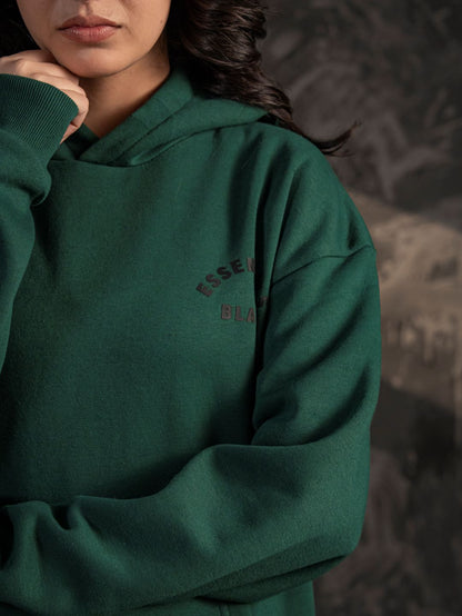 Blank Essentials Hoodie – Forest Green (Unisex Fit)