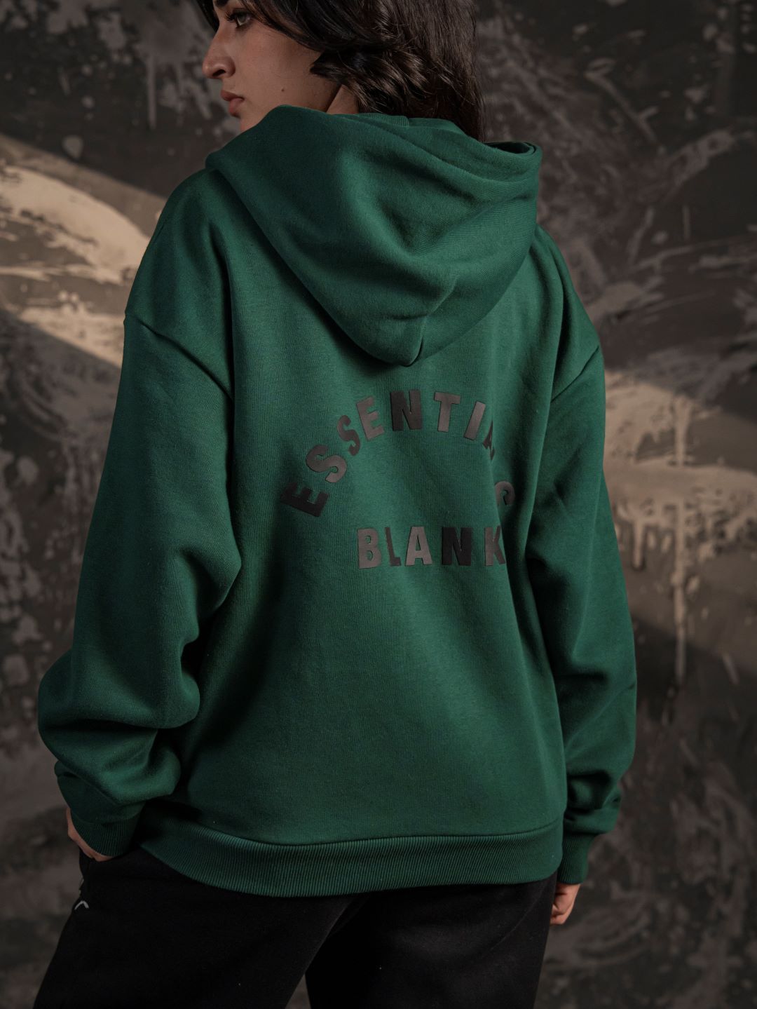 Blank Essentials Hoodie – Forest Green (Unisex Fit)