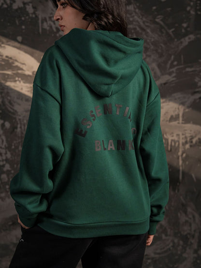 Blank Essentials Hoodie – Forest Green (Unisex Fit)