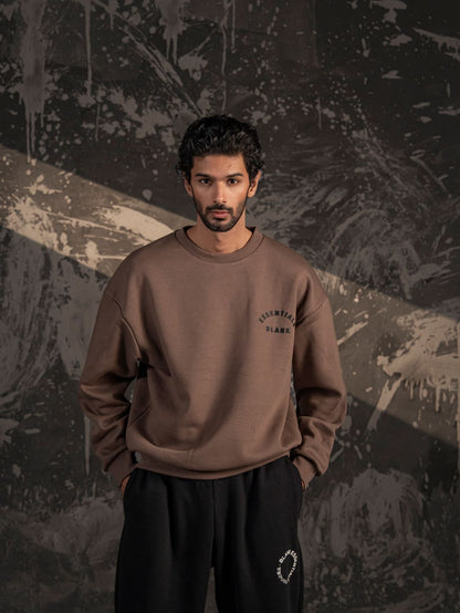 Blank Essentials Crewneck – Mocha Brown (Unisex Fit)