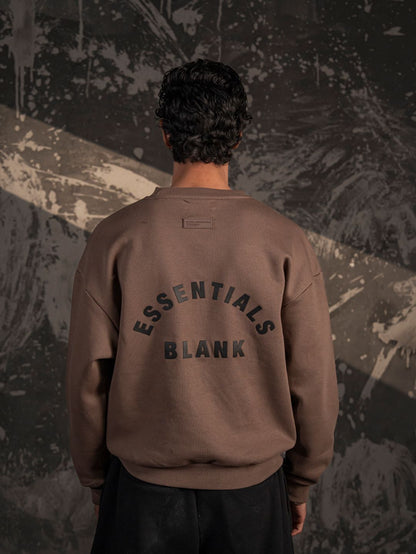 Blank Essentials Crewneck – Mocha Brown (Unisex Fit)