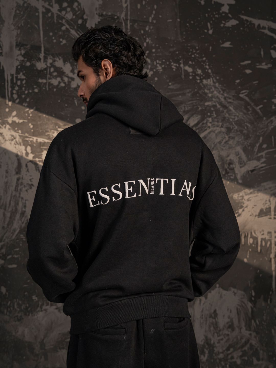 Xculture Blank Essential Hoodie – Black