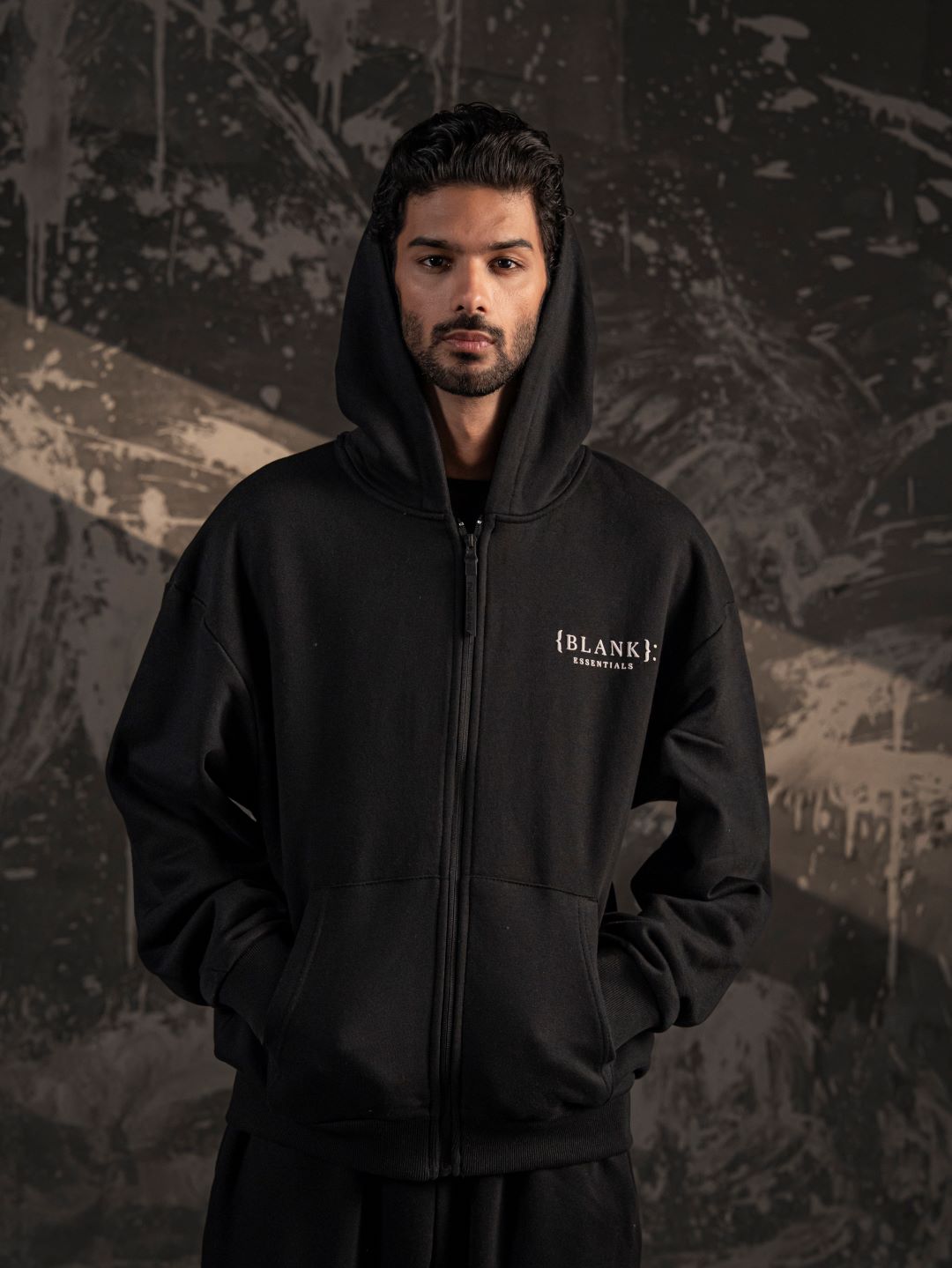 Xculture Blank Essential Hoodie – Black