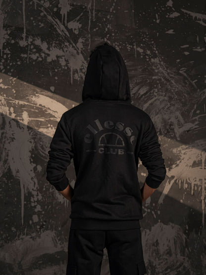 Ellesse Club Zip Hoodie – Black (Unisex Fit)