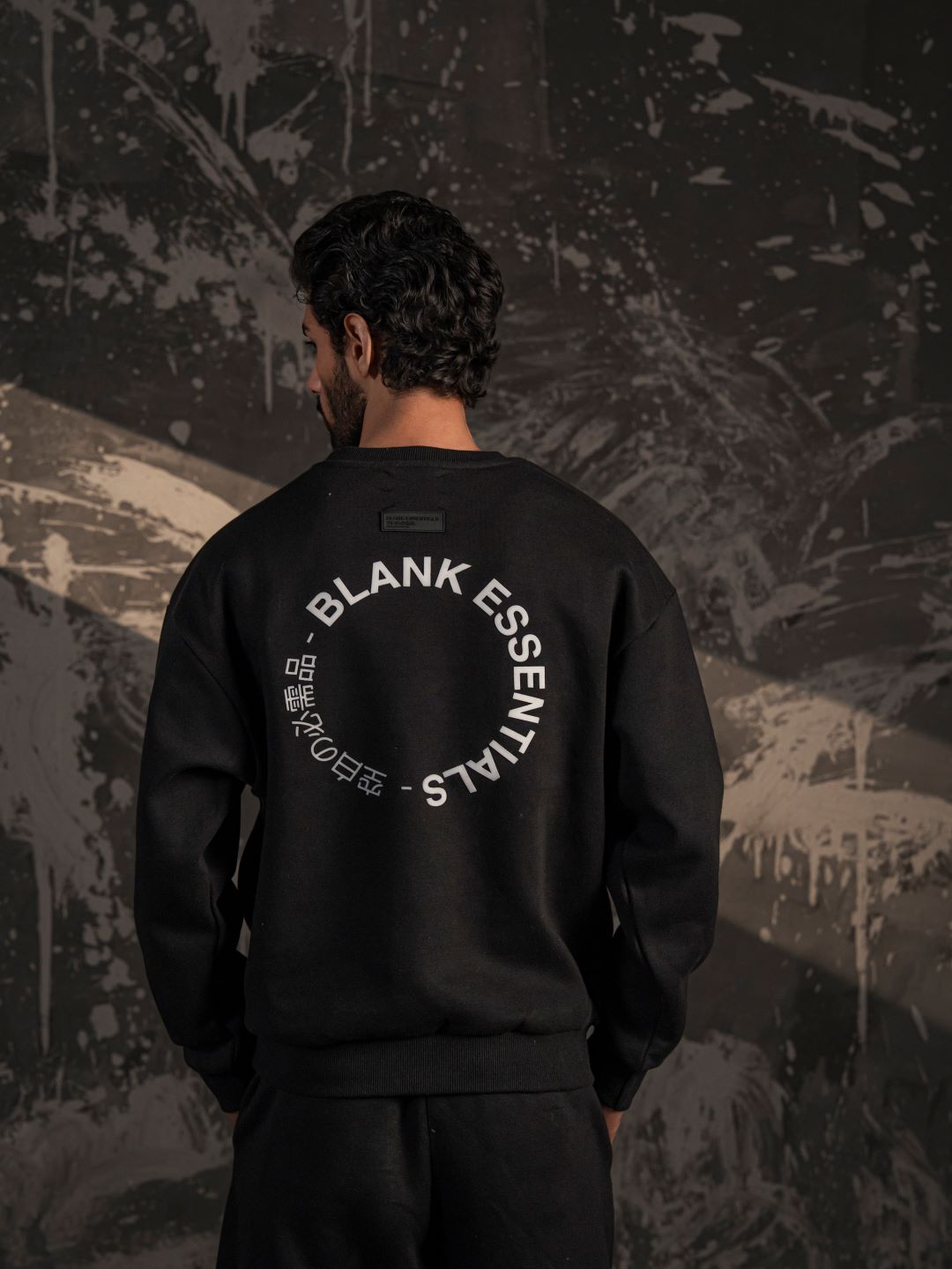 Blank Essentials Crewneck – Black (Unisex Fit)