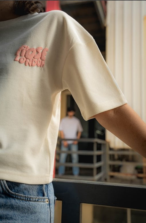 Pink Rose Logo Crop – Rose London Offwhite